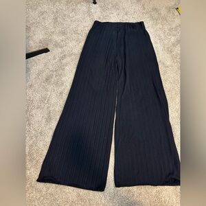 Zara Deep Blue Quilted Flare Pants